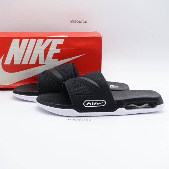 SLD NEW Nike Air Max Cirro Slide Sandals DC1460-004 Black/Metallic Silver - Picture 1 of 10